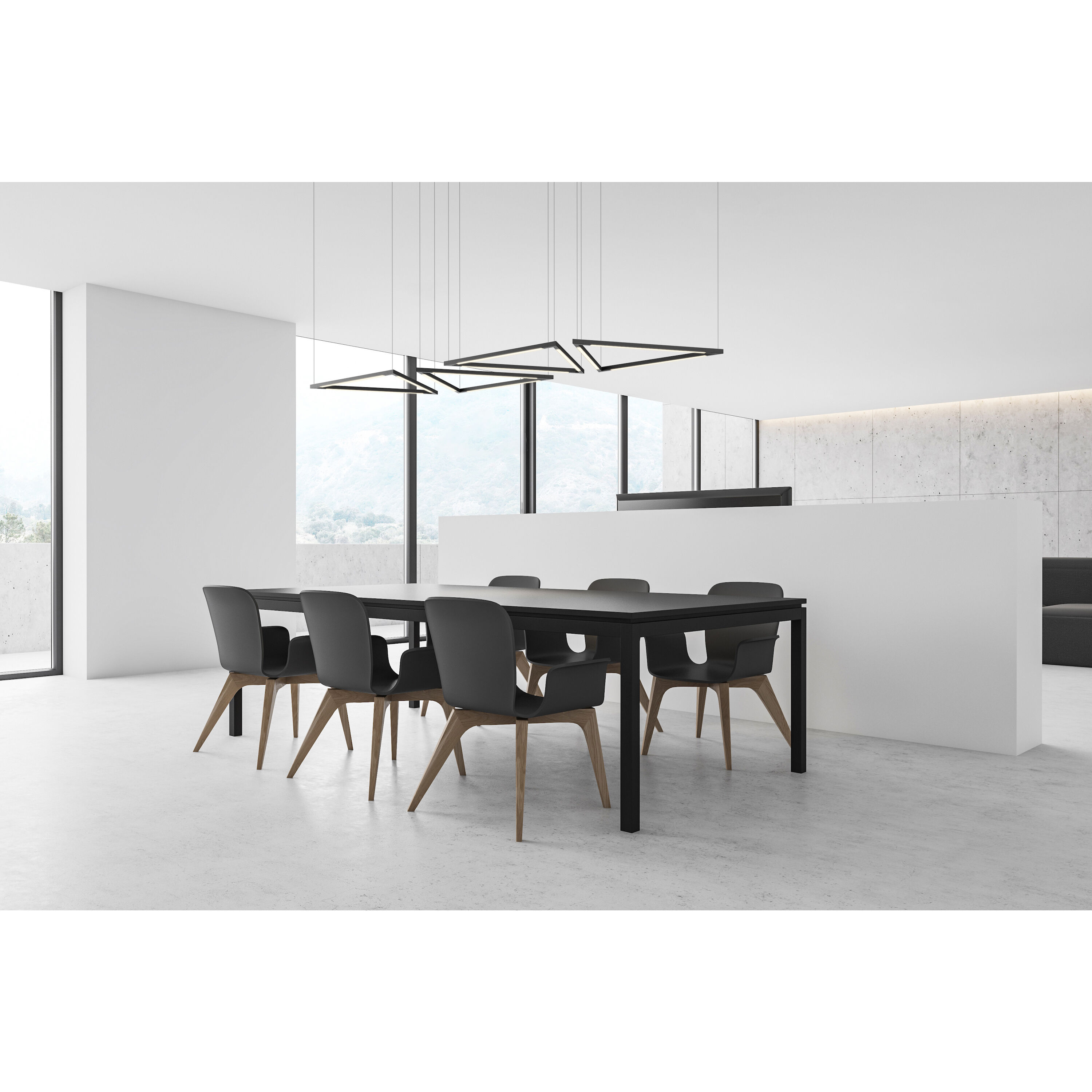 Z-Bar LED 22.88 inch Silver Pendant Ceiling Light, Triangle